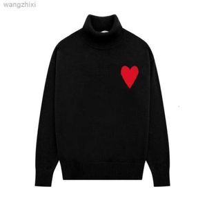 City Womens Hoodies Sweatshirts Amis Paris Femmes Pull Sweat Broderie Burst Polaire Pull Rouge Amour Hiver Col Rond Jumper Couple Knite Hoodies W1