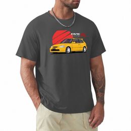 civic EK9 Type R - Zonlicht Geel Y-56 T-shirt op maat t-shirts ontwerp je eigen sweatshirt t-shirts voor mannen cott 220o #