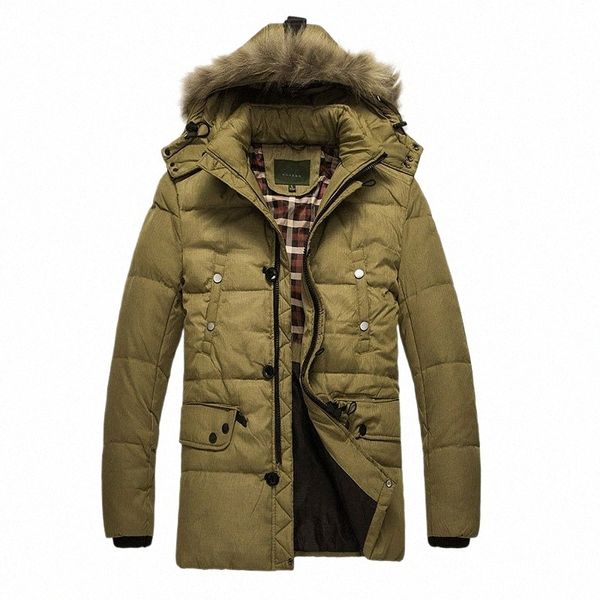 Civichic Classic Winter Warm Parka Coat Hombres Chaqueta gruesa con capucha A prueba de viento Ropa de abrigo casual Mid LG Eiderdown Abrigo DC07 e8vi #