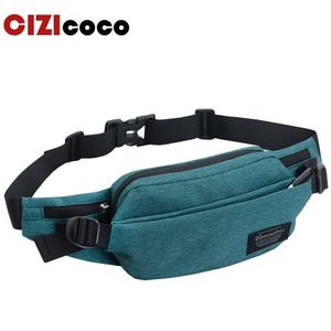 Cizicoco marca impermeable nylon cintura paquete bolsa nuevos hombres casual hombro Fanny Pack mujeres cinturón bolsa dinero teléfono vago cadera bolsa 201117