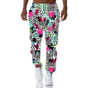 CJLM Impression de motifs Pantalon d'impression 3D Fleurs de zèbre Pantalon classique coloré tropical Mode décontractée Style de rue drôle 7XL 220623