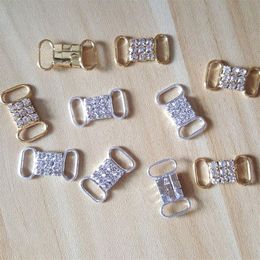 CJSIR 20 stks veel Strass Kristal Bikini Connectors Gesp Metalen Ketting voor Zwemkleding Bikini Decoratie2942