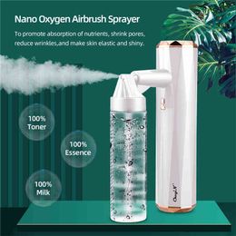 Ckeyin 0,3 mm mini nano luchtcompressor water zuurstof gezichtsmachine hydraterende mist spuit spuit pistool schoonheid huidverzorging airbrush 220505