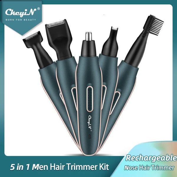 CKeyin 5 en 1 Nariz Electric Timmer Multifuncional Men Kit de quiebos de cabello para el cabello de afeitar Cerillas de raspador Shaper Cowerbrow 231227