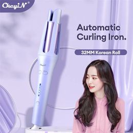 Ckeyin Automatic Hair Curler 32 mm Auto Rotation Cerrac Hair Rouleau Professionnel Fer Curling Coiffe Coiffure Waver 240430