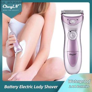 CkeyiN Battery Powered Electric Lady Shaver Waterproof Female Hair Remover Razor Instant Shaving Women Leg Armpit Hair Epilator L230523