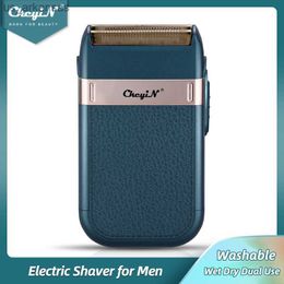 CkeyiN Mini rasoir électrique Portable puissant à faible bruit rasoir alternatif lavable tondeuse à barbe tête flottante indépendante