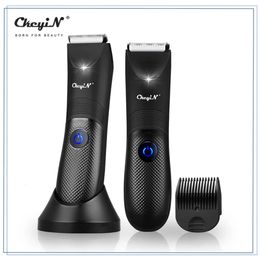 Ckeyin Professional Hair Trimmer Electric Clipper met LED Light Men Haircut Oplaadbaar scheerapparaat voor hele lichaam 240410