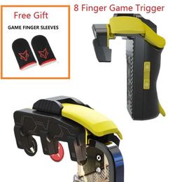 CKS Sarafox 8 Finger Mobile Gaming Controller voor PUBG Capaciteit Handle Joystick Mobile Gamepad Control Trigger Game BT Handjoy M03 J240507