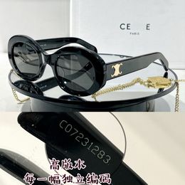 CL40194 lunettes de soleil classiques de marque de créateur lunettes de soleil ovales noires Version haute 1:1