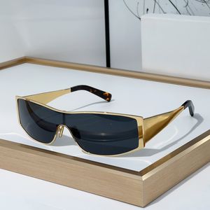 CL40283U Versión de alta calidad gafas de sol de diseño Marco de metal mujer Edición superior Detalles exquisitos Lentes de una sola pieza Y2K Impreso Gafas perfectas con caja