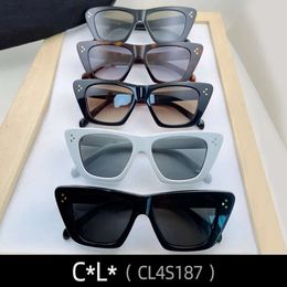 CL4S187 lunettes de soleil pour femmes hommes lunettes noires oeil de chat lunettes espion mode surdimensionné luxe marque de créateur Jennie