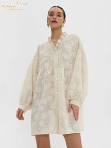 Robe de femme en abricot en vrac décontractée clois