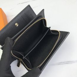 CLACLEA WALLET Designer Womens Empreinte Leather Short Compact Zippy Coin Purse Zipped Credit Card Holder Key Pouch Mini M80152
