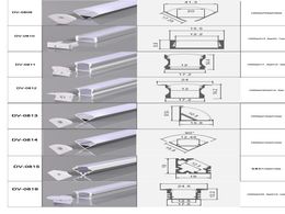 CLAITE 50 cm U V YW soporte de canal de aluminio de tres estilos para barra de luces LED debajo de la lámpara del gabinete cocina 18 cm de ancho 5196747