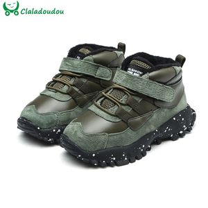 Claladoudou 12- Brand Winter Baby Tennis Chaussures Noir Thin Velvet Baby Boy Chaussures Leopard Babyshoes Baskets pour tout-petits 0- LJ201104