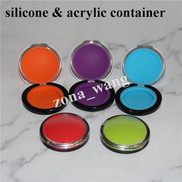 Conteneurs de cire de coquille de palourde pot de cire de conduite d'eau en silicone pots de cire de récipient de silicium dab stockage pot de dabber logo personnalisé bho huile vape DHL