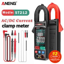 Pinces ampèremétriques ANENG ST212 pince ampèremétrique numérique de courant DC/AC 6000 comptes 400A Amp multimètre grand écran couleur testeur de tension voiture Hz NCV Ohm 230516