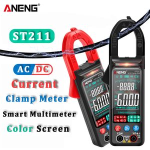 Clamp Meters ANENG ST212 DC/AC Current Digital Clamp Meter 6000 Counts 400A Amp Multimeter Large Color Screen Voltage Tester Car Hz NCV Ohm 230606