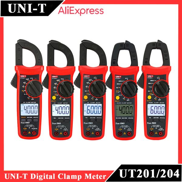 Pinzas amperimétricas UNI-T UT202A UT203 UT204 Plus Pinzas digitales Amperímetro Pinza amperimétrica profesional Voltímetro Pinzas de corriente Multi Tester 230728