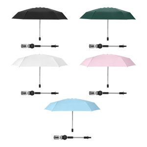 Pince sur parapluie poussette pare-soleil pliable vélo parapluie étanche poussette Parasol pour chariot de Golf pêche 240130