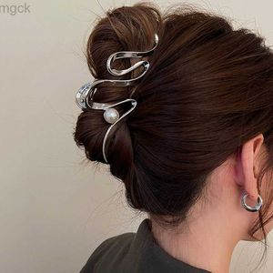 Clamps 2023 New Fashion Metal Geometric Hair Claw Clip Trendy Hair Clips Hair Clamps Hairpins Party Hair Accessories For Women Headwear