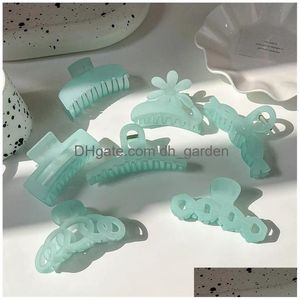 Klemmen Groene Scrub Korea Ins Geometrisch Kruis Haarbal Hoofd Vrouwelijke Klemmen Grote Vangst Terug Bloem Haai Clip Voor Vrouwen Haar A Dhgarden Dhz4H