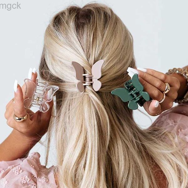 Pinzas Haimeikang mariposa mate pinzas para el cabello para mujeres niñas sombreros Clip para el cabello pasadores pinzas para el cabello soporte para coleta accesorios para el cabello