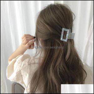 Cramps Hair Bijoux Korea Style Creux carr￩ acide acide ac￩tique mixte Girls Claws For Women Geometric Srrunchies Ponytail Head Clips Drop de