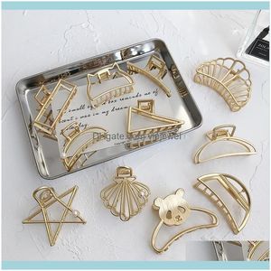 Klemmen sieraden juwelen1pc metalen maan strik haar clip haarband kam pin barrette haarspeld hoofdtooi aresories schoonheid styling gereedschap aankomst D