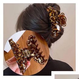 Pinces Grands requins Clip Simple Back Head Plate Hair Hair Hair Colorf Hairf Hairf Claw de haute qualité Acétate Drop Livraison bijoux HairJewelr DH1E6