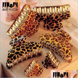 Klemmen Leopard Claw Clip 4 Size Headwear Fashion Accessoires gecontracteerd haar verticaal voor vrouwelijke sieraden krab ornamenten 20 pc's/lot Dr Dh6ou