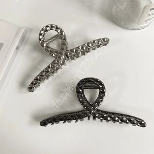 Klemmen vrouw zilver groot kruising ontwerp rooster haar klauwen dames mode wassen gezicht haar clips haarspelden meisjes metalen haaraccessoires