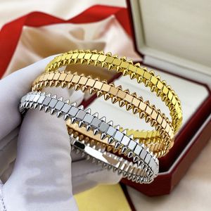 Clash De Armband Designer Sieraden voor Dames Heren Rose Gold Sier Plated Draaibare Bullet RVS Sieraden Ontwerpers Vrouw Man Gift Maat 17