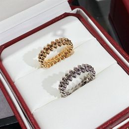 Кольцо Clash серии 5A с бриллиантами, люксовый бренд, официальные репродукции, классический стиль, Высочайшее качество, позолоченные кольца 18 К, дизайн бренда exquis257c