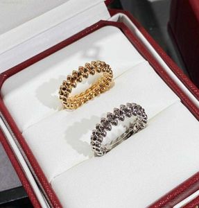 Clash Ring Serie Diamanten Merk Officiële reproducties Klassieke stijl Topkwaliteit 18k Vergulde ringen Merken Design Exquis3295272