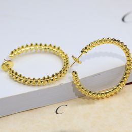 clash series GROTE oorbel AU750 Topkwaliteit stud luxe merk 18 K vergulde studs voor vrouw merkﾠdesign nieuwe verkoop klassieke stijl premium geschenken 5A oorbellen