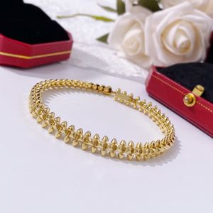 Clash -serie Bracelet Woman for Man Gold Cepated T0p Quality Officiële reproducties Modeberichtontwerper met Box 001