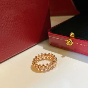 Choque serie anillo diamantes marca de lujo reproducciones oficiales Calidad superior 925 plata 18 K anillos dorados diseño de marca nueva venta regalo de aniversario de diamantes