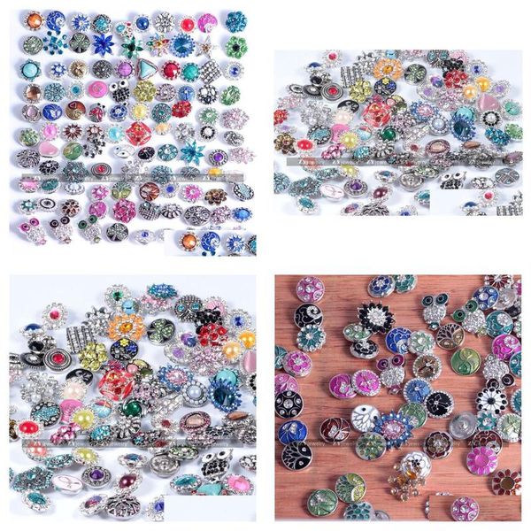 Fermoirs Crochets 18Mm Noosa Vente Mélange Boutons Pression Ventes Choix Aléatoire Charmes En Cristal Accessoires Livraison Directe Résultats De Bijoux Compone Otio3