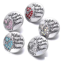 Clasps Hooks 2022 Love Snap Jewelry Mother Heart 18 mm Metal Boutons For Button Bracelet Bijoux Drop Livraison Résultats Composants Dhy6g
