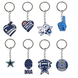 Clasps Hooks Baseball Blue Label Keychain Keyring For School Sacs Saclepack Key Chain Party Favors Gift Backpacks