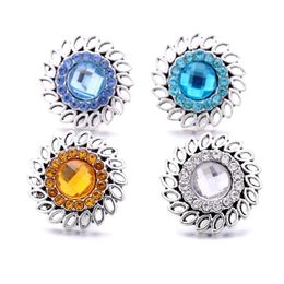 CLAPS Hooks Colorf Rhinestone Fastener 18mm Snap knop Clasp Metal Charms voor snaps sieraden Bevindingen Leveranciers Drop levering Compo DHH86