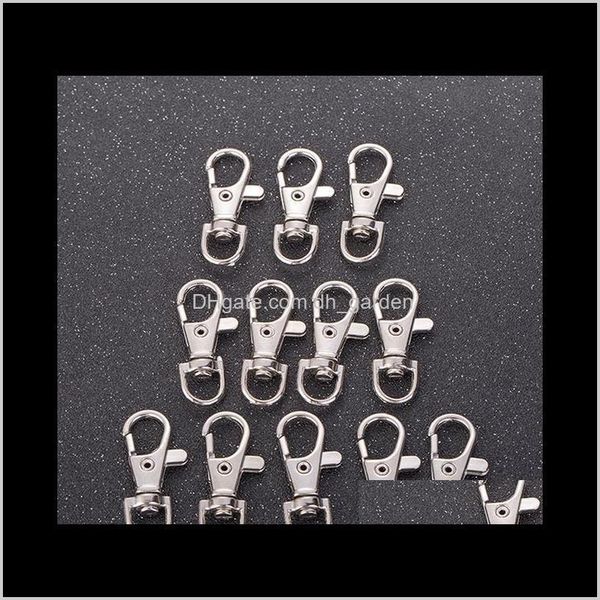 Fermoirs Crochets Composants Bijoux Split Clip Crochet Boucle Homard Pivotant Fermoir Porte-clés Résultats Métal Drop Delivery 2021 J50Rt