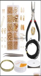 CLAPS Hooks Componenten Sieraden Lowery Aessories Bevindingen Set Tools Copper Open Jump Rings oorring Haak sieraden Makels Kits 769656551