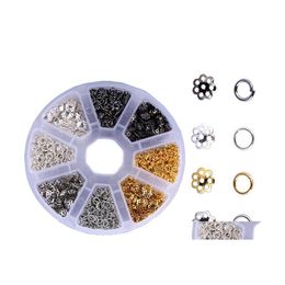 Fermoirs Crochets Fleur Perle Caps Charms Mixtes Pendentifs Bricolage Pour La Fabrication De Bijoux Et L'artisanat Anneaux Ouverts Résultats Kits G184L Drop D Dhzw1