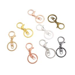 Fermoirs Crochets Or Sier Alliage Porte-clés Fermoir Lien Anneau Homard Pour La Fabrication De Bijoux Résultats Diy Charmes Accessoires Drop Delivery Composants