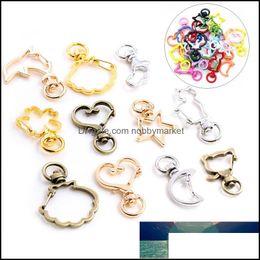 Fermoirs Crochets Résultats de Bijoux Composants 10Pcs / Lot Mousqueton Clips de Déclenchement Boucles pour Porte-clés Homard Fermoir Collier Porte-clés Claspdiy M