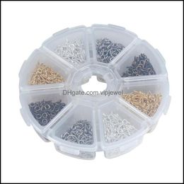 Fermoirs Crochets Bijoux Composants 800 Pcs / Boîte 4X10Mm Petit Mouton Vis Yeux Épingles À Ongles Bail Anneau Crochet Trouver Dhxyg