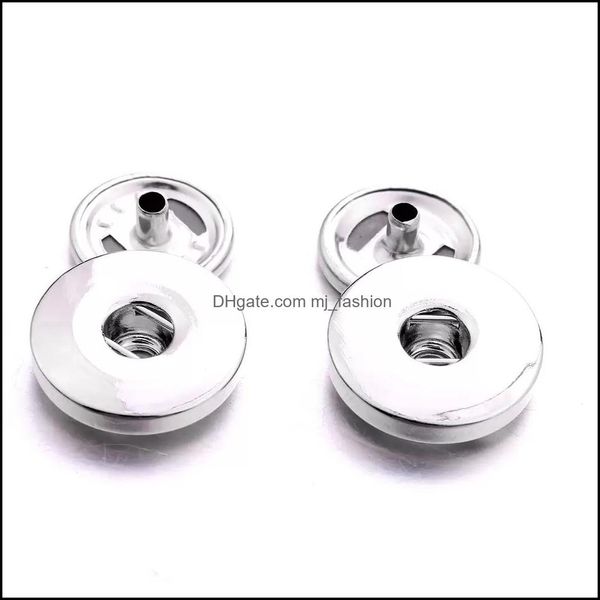 Chiusure Ganci Metallo 12Mm 18Mm Bottone a pressione Bottoni di base per realizzare scatti fai-da-te Braccialetto Collana Gioielli Goccia Consegna Risultati Componenti Dh97X